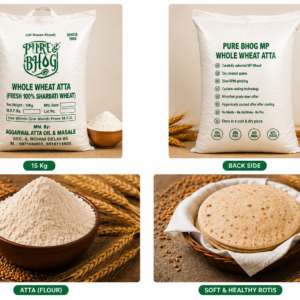 Pure Sharbati MP Wheat Atta-15 KG